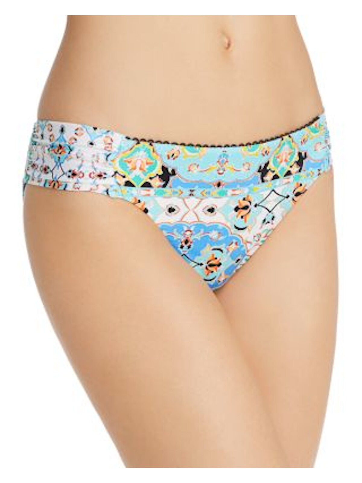 NANETTE LEPORE Women's Aqua Floral Hipster Swimwear Bottom 12