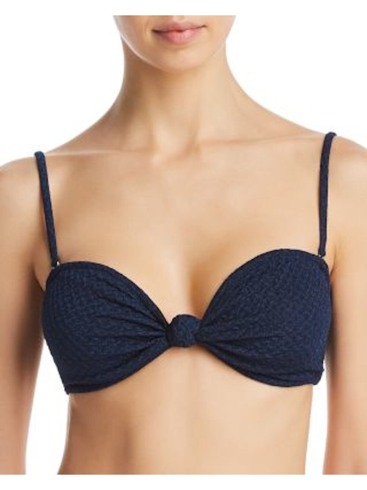 MINKPINK Women's Indigo Fortunate Knot Bandeau Bikini Top M