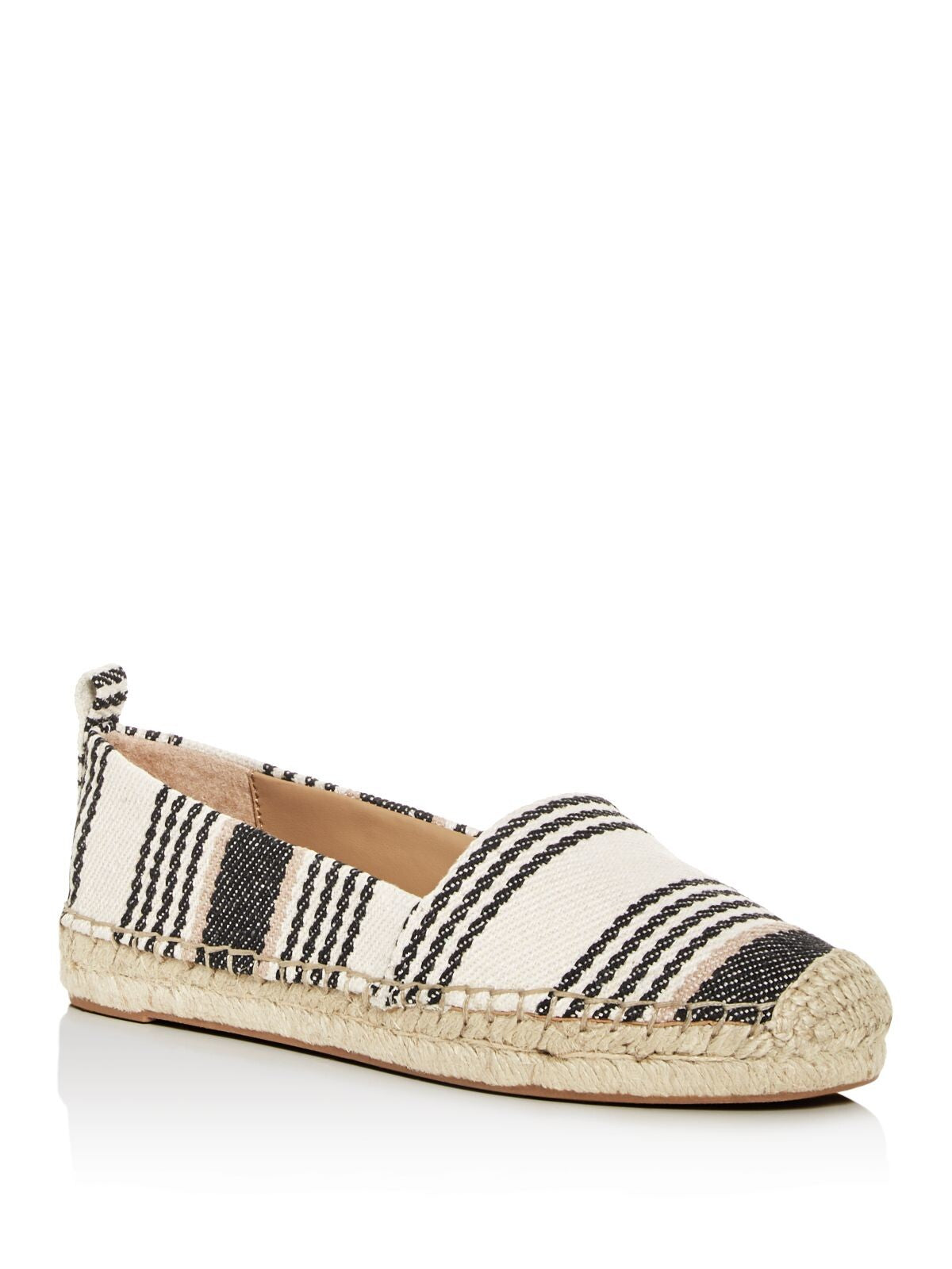 MARC FISHER Womens Natural Multi Beige Striped Woven Cushioned Ltd Cacera2 Cap Toe Slip On Espadrille Shoes 9.5 M