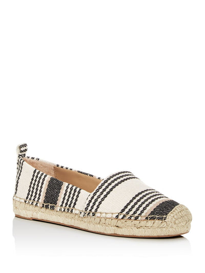 MARC FISHER Womens Natural Multi Beige Striped Woven Cushioned Ltd Cacera2 Cap Toe Slip On Espadrille Shoes 9.5 M
