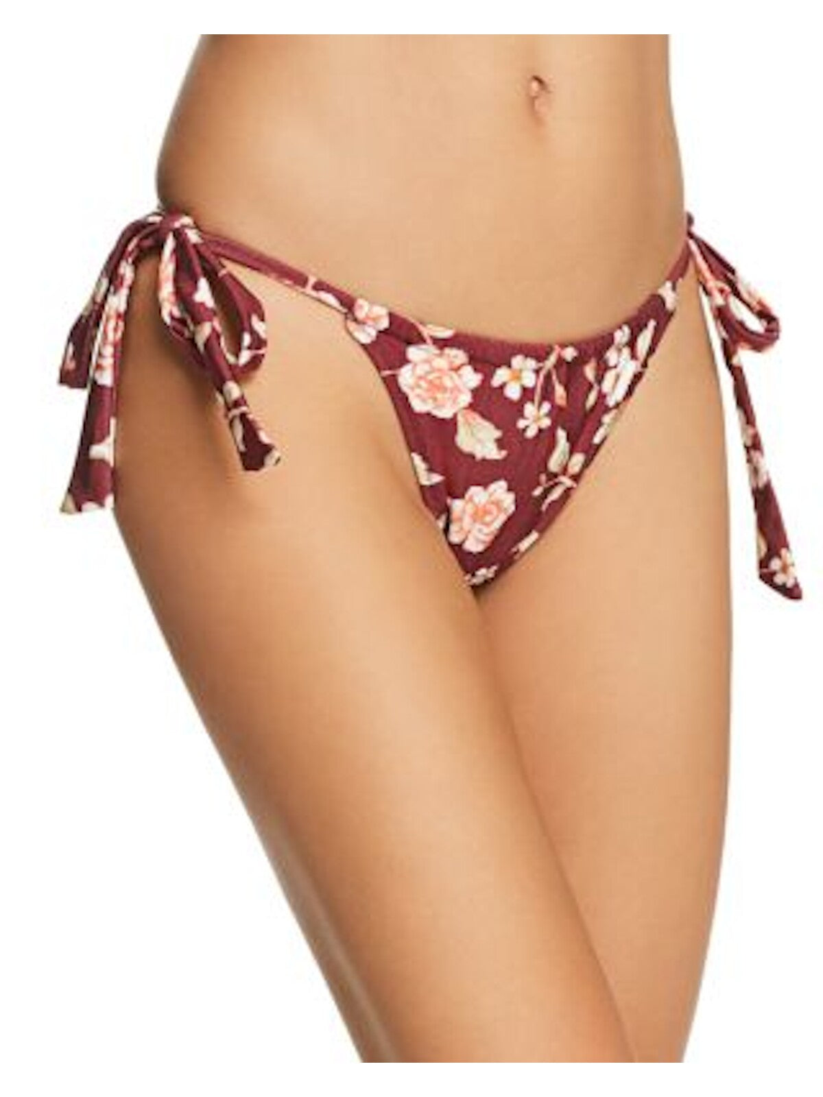 MINKPINK Women's Multi Color Floral Tie Sides Swimwear Bottom M