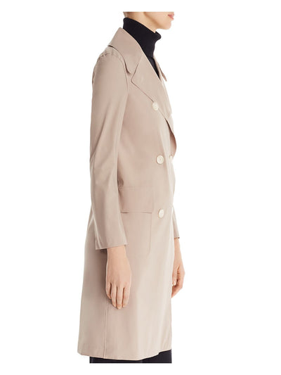 HARRIS WHARF LONDON Womens Beige Trench Coat Size: 44