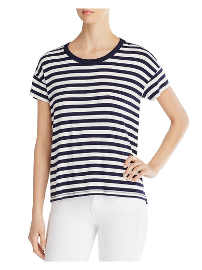 K & C Womens Stretch Short Sleeve Crew Neck Hi-Lo T-shirt Top