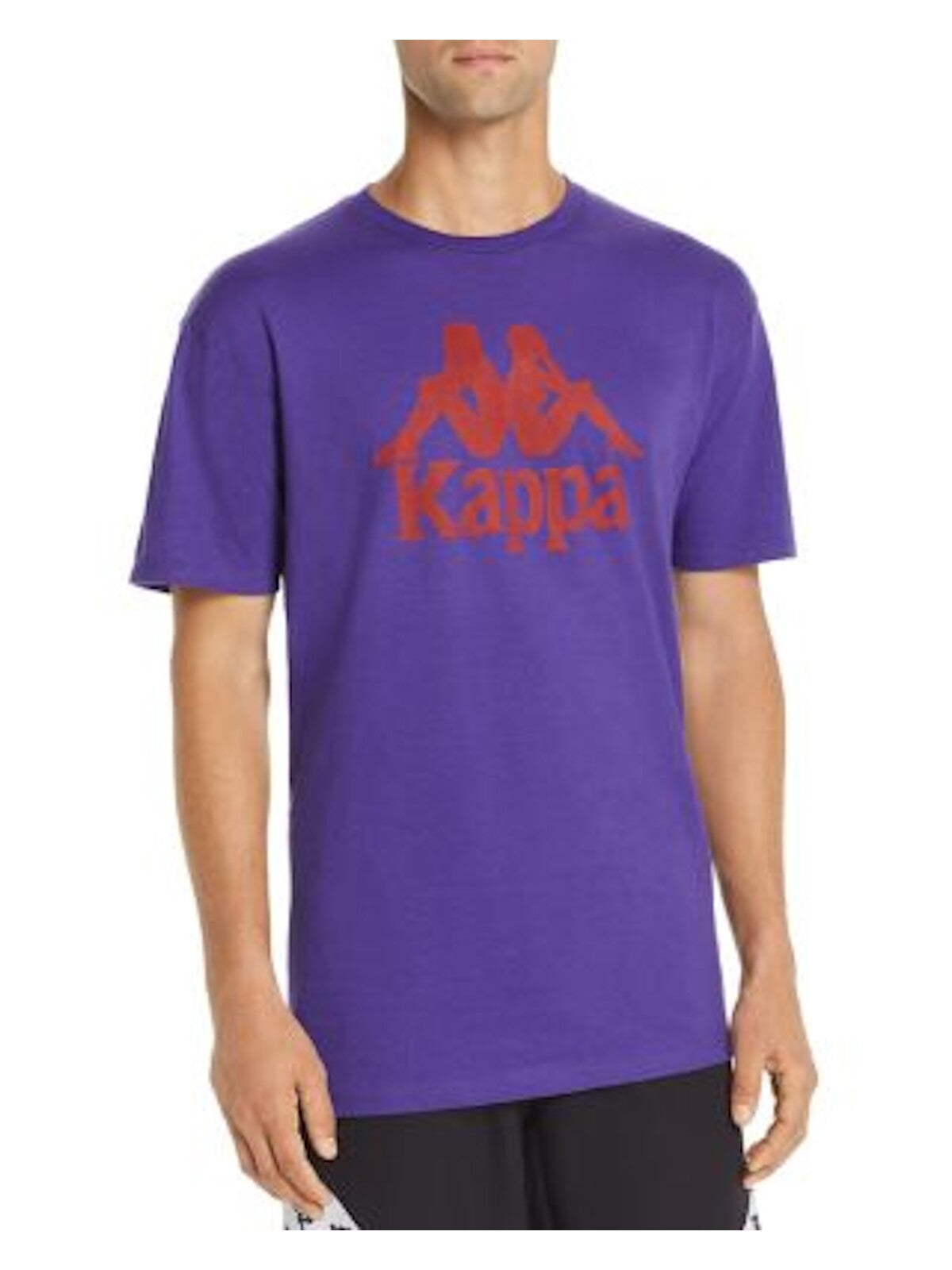 KARA Mens Purple Logo Graphic Classic Fit Cotton T-Shirt S