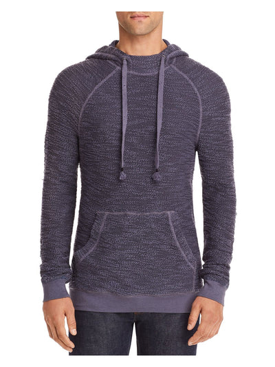 MILLS SUPPLY Mens Blue Crew Neck Draw String Hoodie M