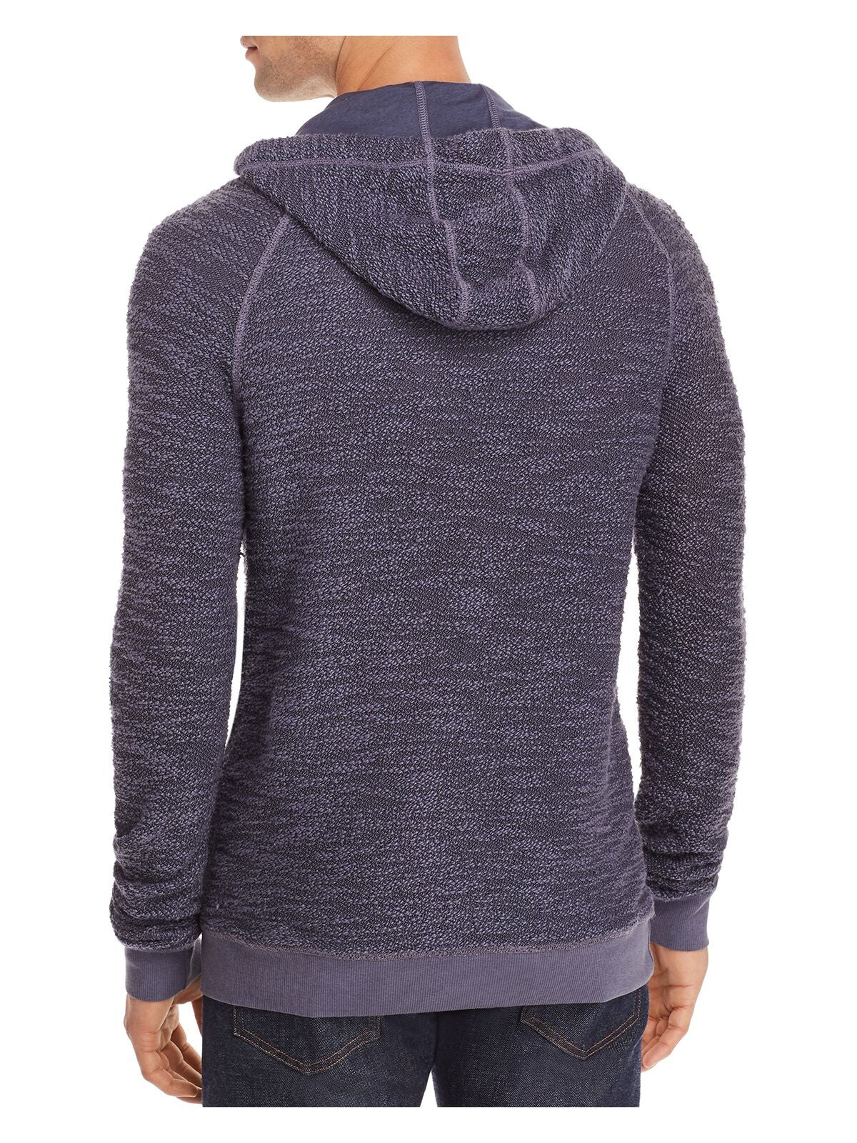 MILLS SUPPLY Mens Blue Crew Neck Draw String Hoodie M