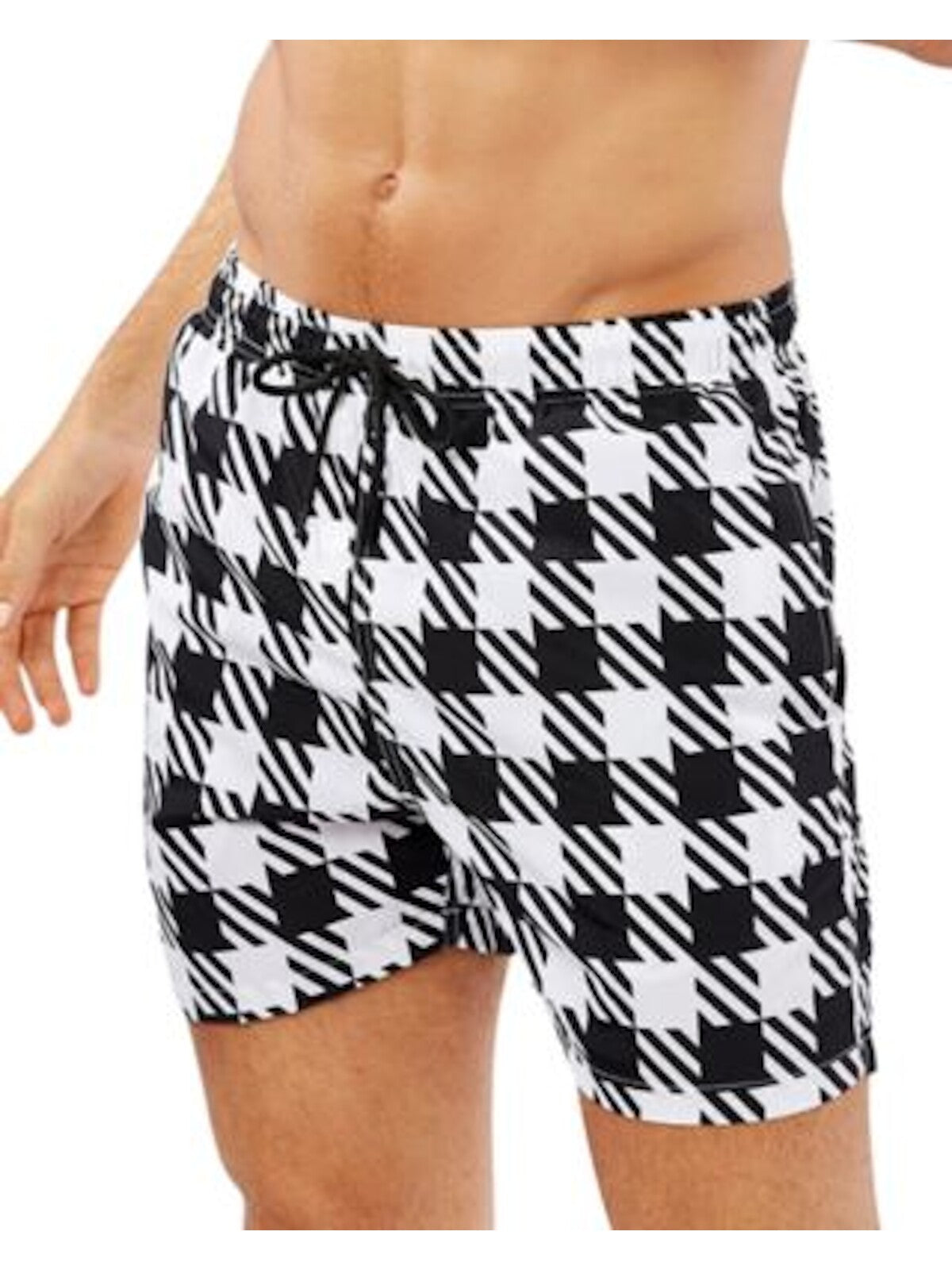 SOLID & STRIPES Mens Black Drawstring Patterned Shorts XXL