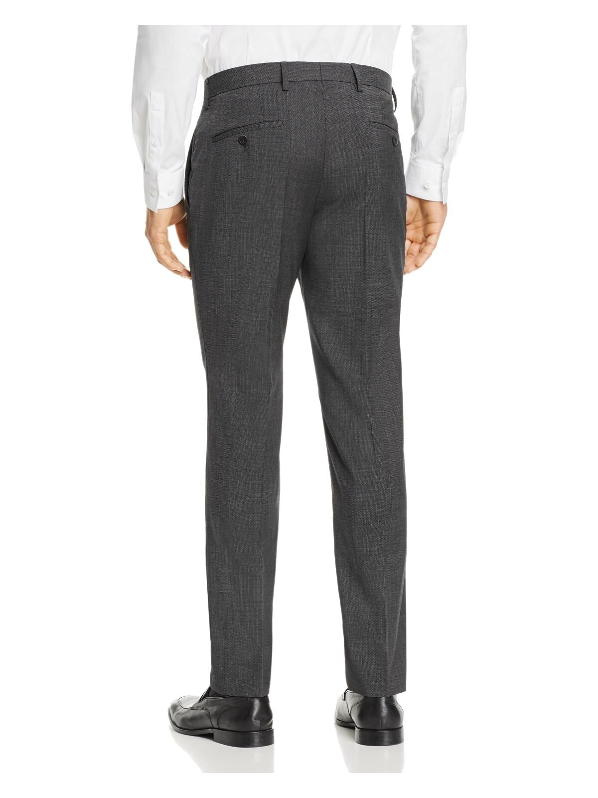 HUGO BOSS Mens Genesis Hugo Black Label Black Tapered, Slim Fit Suit Separate Pants 36R