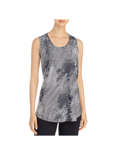 HUGO BOSS Womens Gray Sleeveless Scoop Neck Tank Top 4