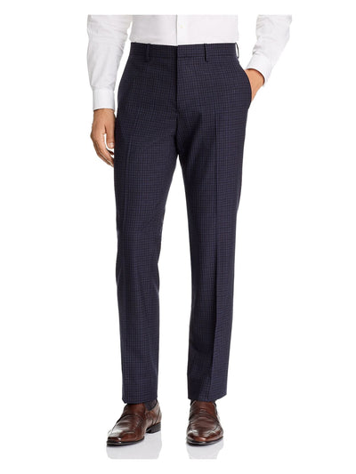 THEORY Mens Navy Check Pants 30