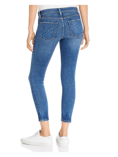 HUDSON Womens Blue Pocketed Zippered Ankle Skinny Jeans 32