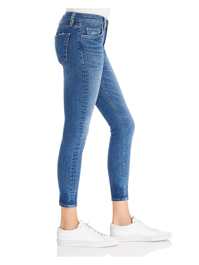 HUDSON Womens Blue Pocketed Zippered Ankle Skinny Jeans 32