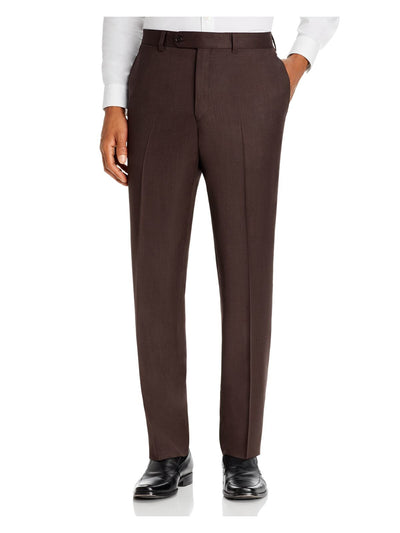 JACK VICTOR Mens Whipcord Brown Regular Fit Suit Separate Pants 36R