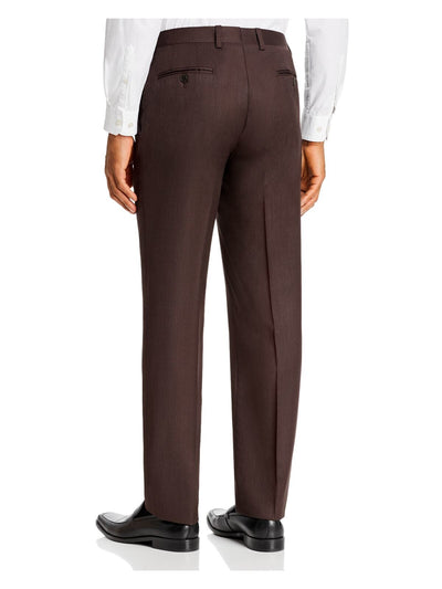 JACK VICTOR Mens Whipcord Brown Regular Fit Suit Separate Pants 36R