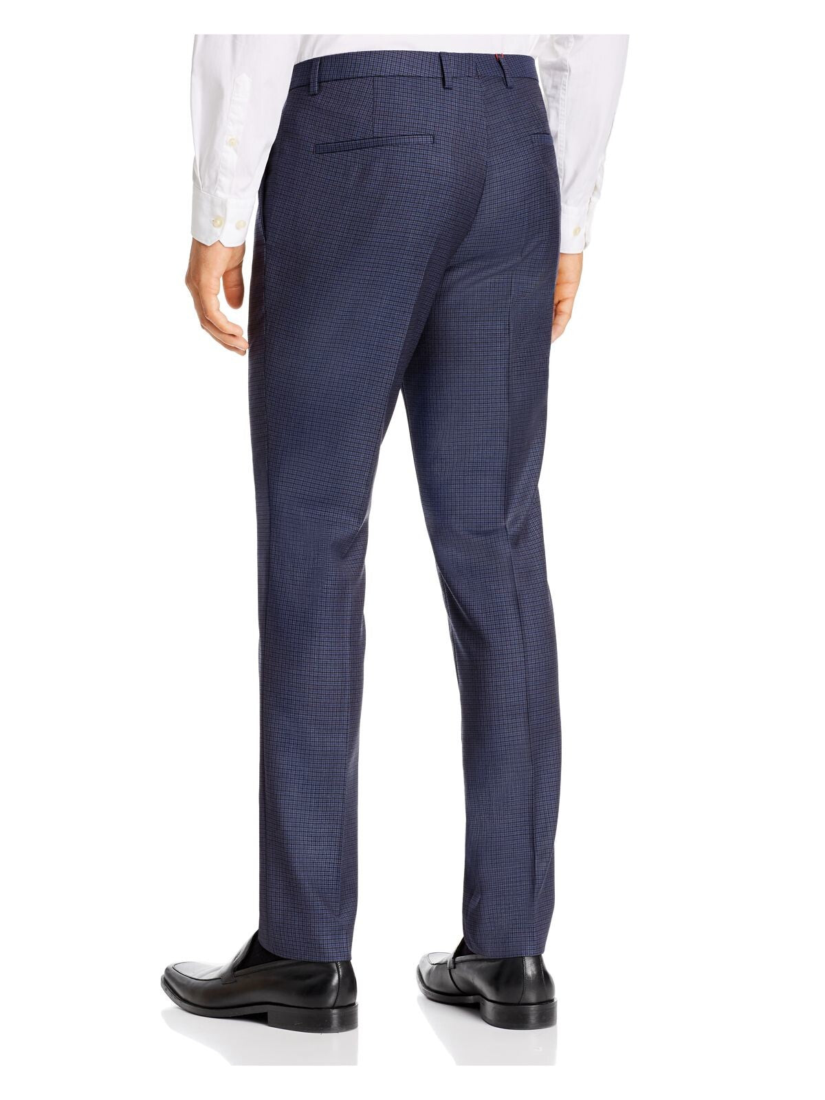 HUGO BOSS Mens Blue Check Pants 34R