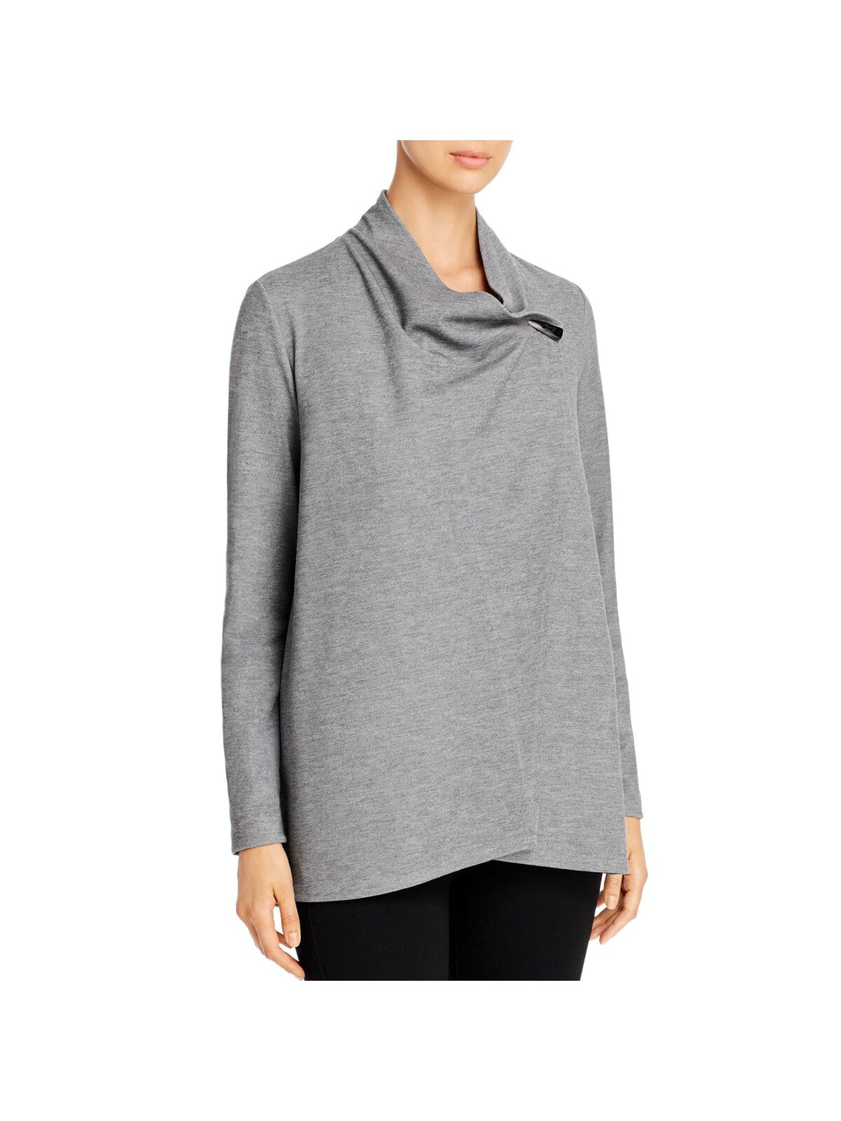 KAREN KANE Womens Long Sleeve Draped Ponte Toggle Active Wear Jacket