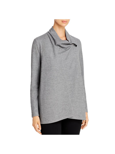 KAREN KANE Womens Long Sleeve Draped Ponte Toggle Active Wear Jacket
