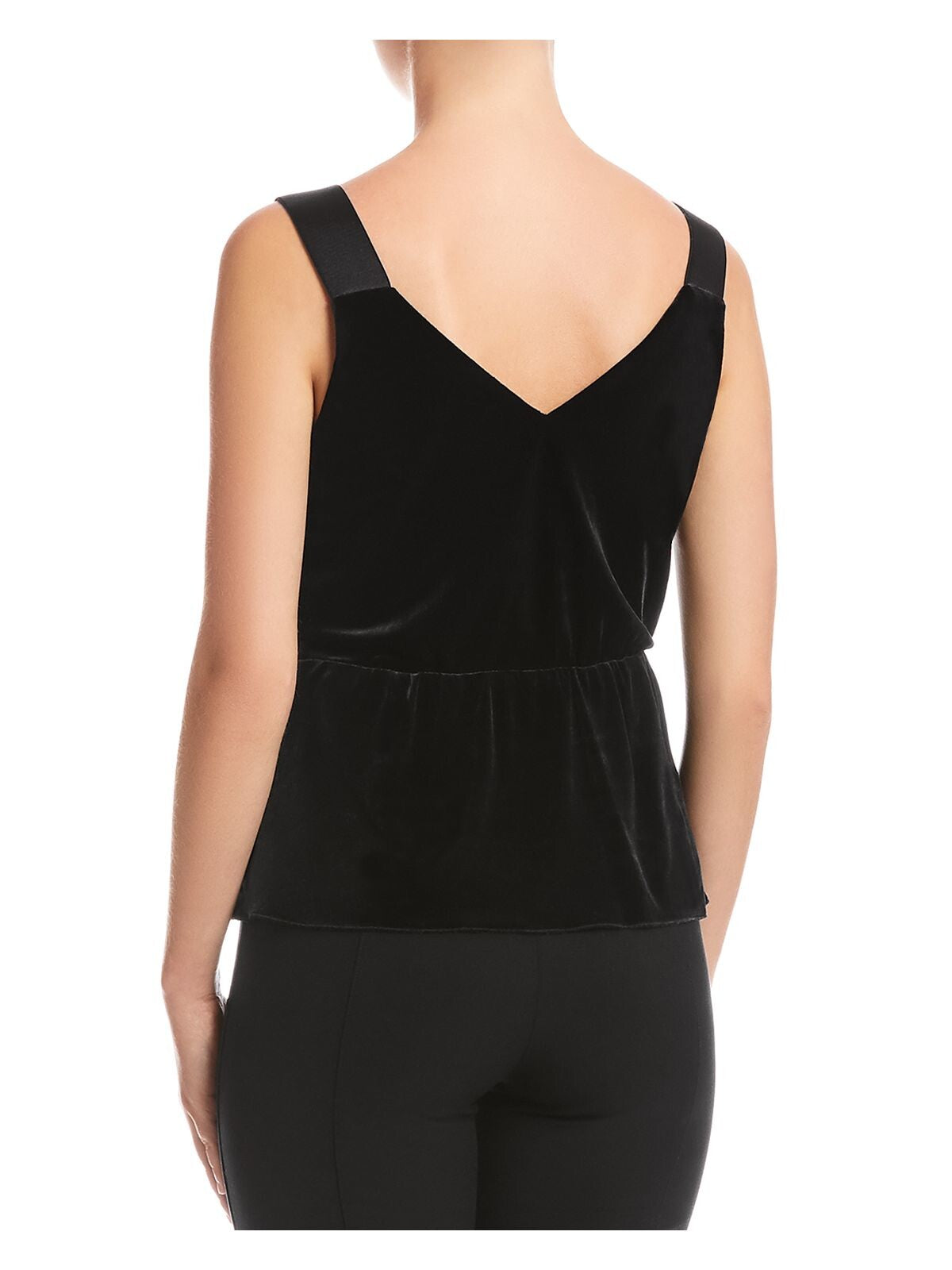 BAILEY44 Womens Black Stretch Sleeveless Surplice Neckline Evening Peplum Top M