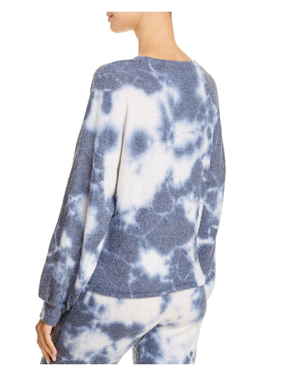 HAVANA Womens White Tie Dye Intimates Sweatshirt Size: L