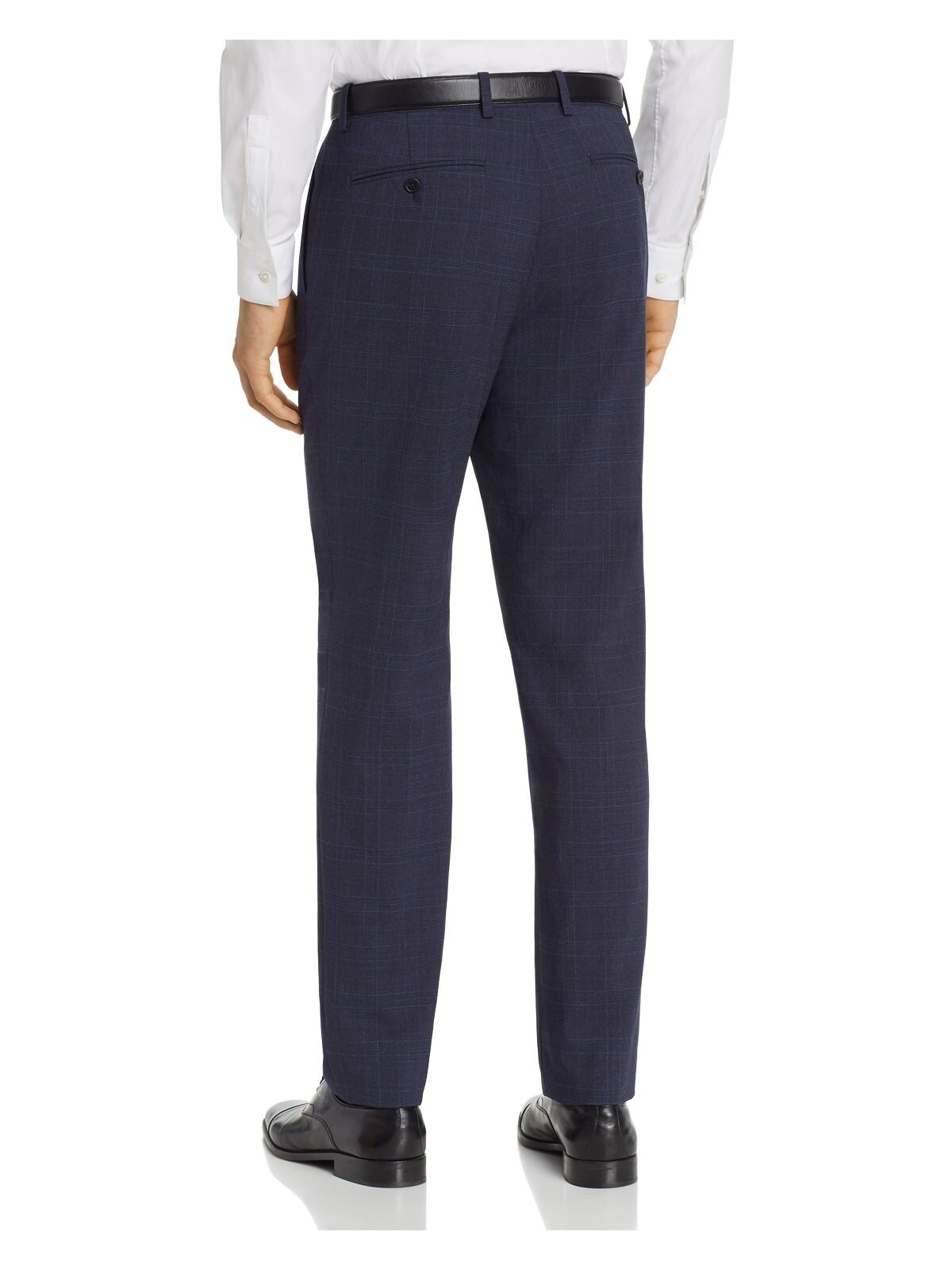 THEORY Mens Blue Straight Leg, Slim Fit Wool Blend Pants 32