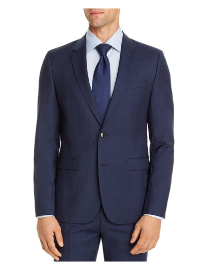 HUGO BOSS Mens Astian Blue Single Breasted, Extra Slim Fit Suit Separate Blazer Jacket 40 Short