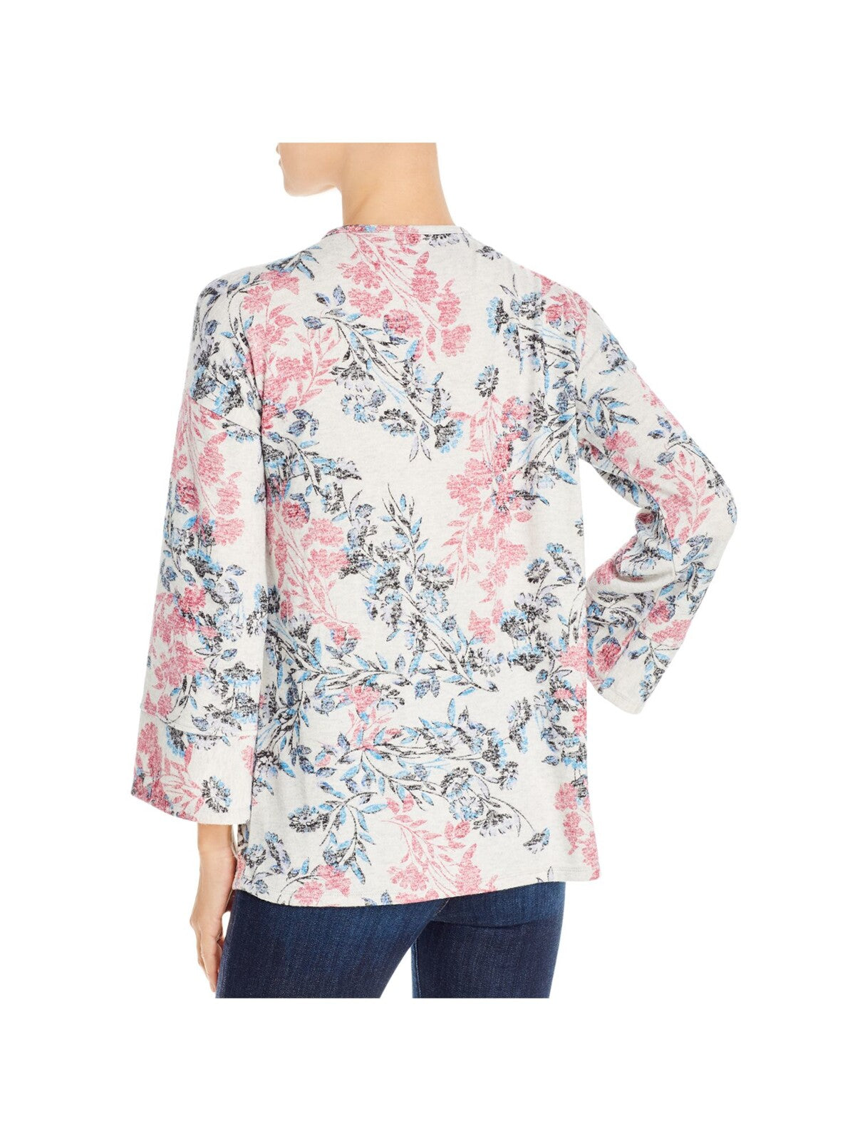 CUPIO BLUSH Womens Stretch Long Sleeve Lightweight V Neck Sweater