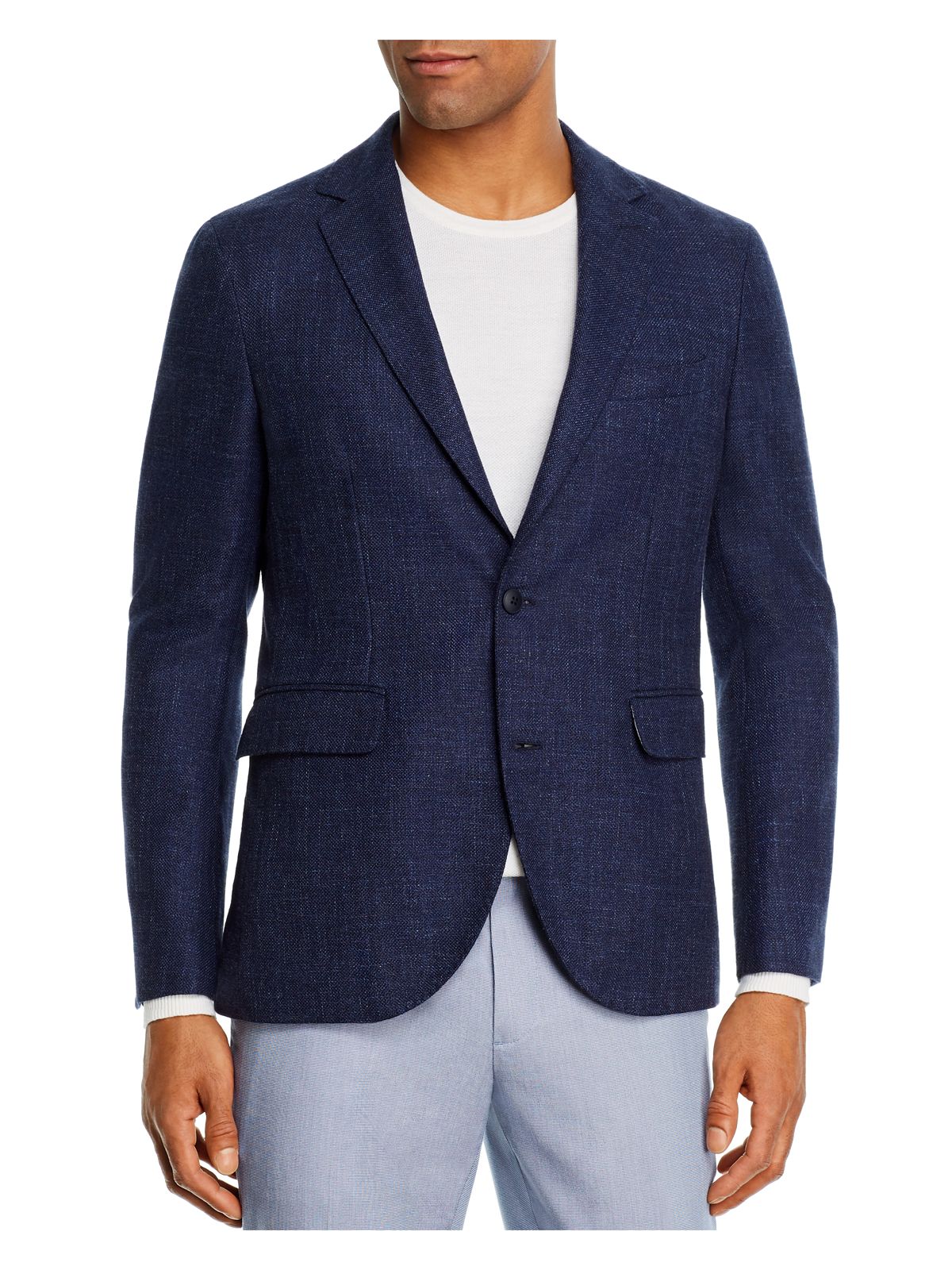 DYLAN GRAY Mens Navy Cotton Blazer 38R