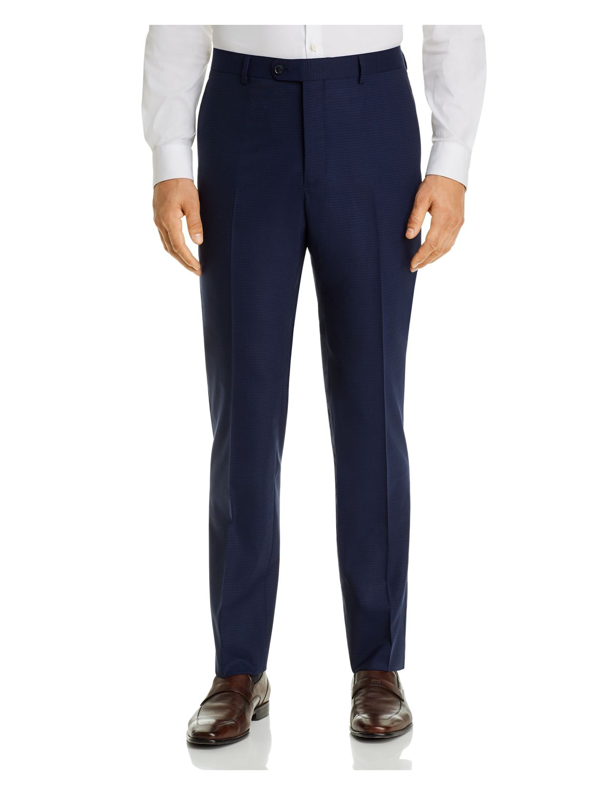 John Varvatos Mens Blue Flat Front, Regular Fit Suit Separate Pants 33