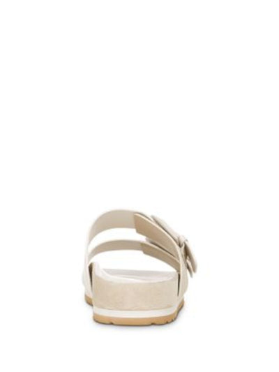 VINCE. Womens Ivory Comfort Buckle Accent Glyn Round Toe Platform Slide Sandals Shoes 6.5 M