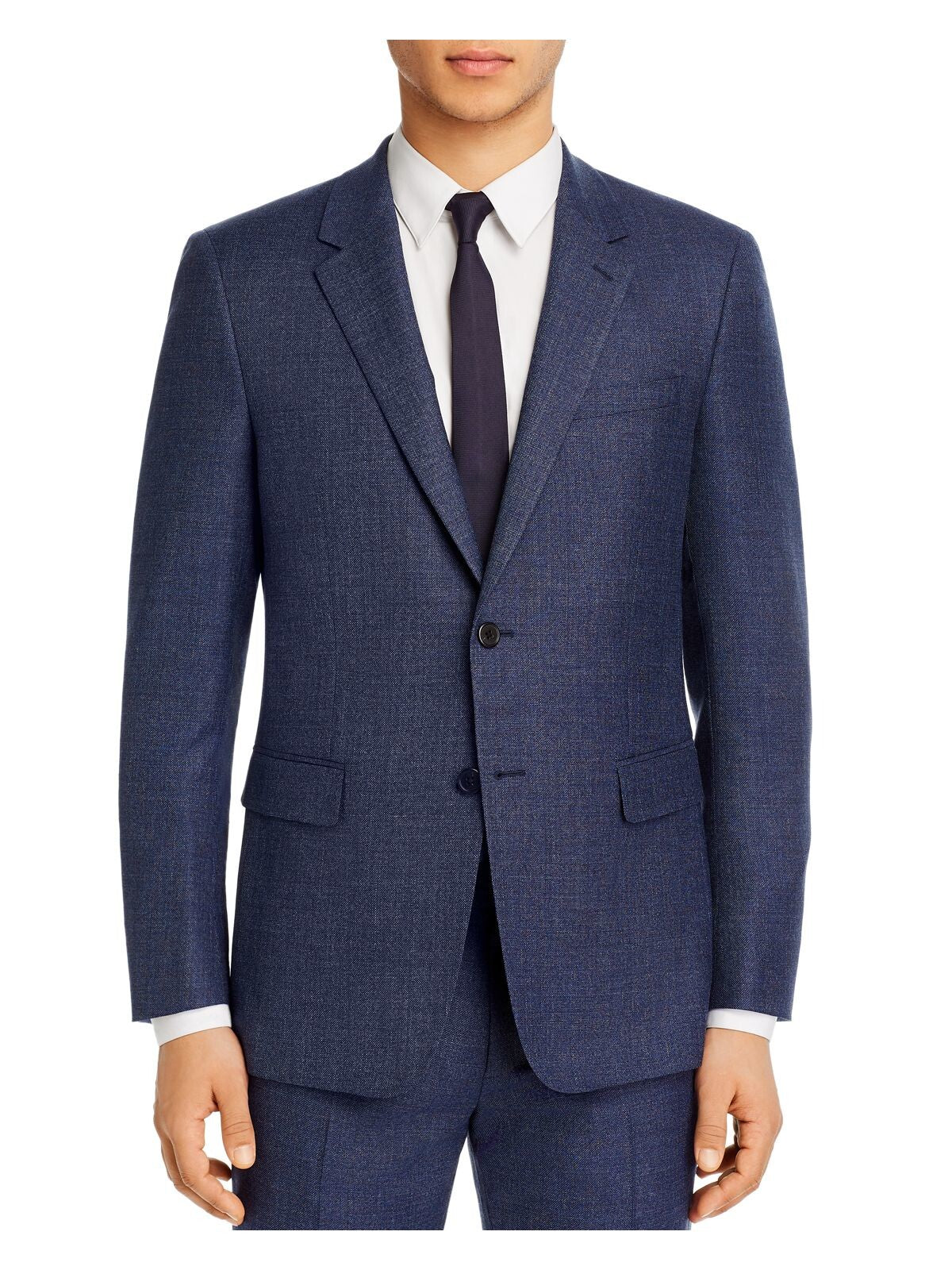 THEORY Mens Blue Single Breasted, Slim Fit Blazer 42L