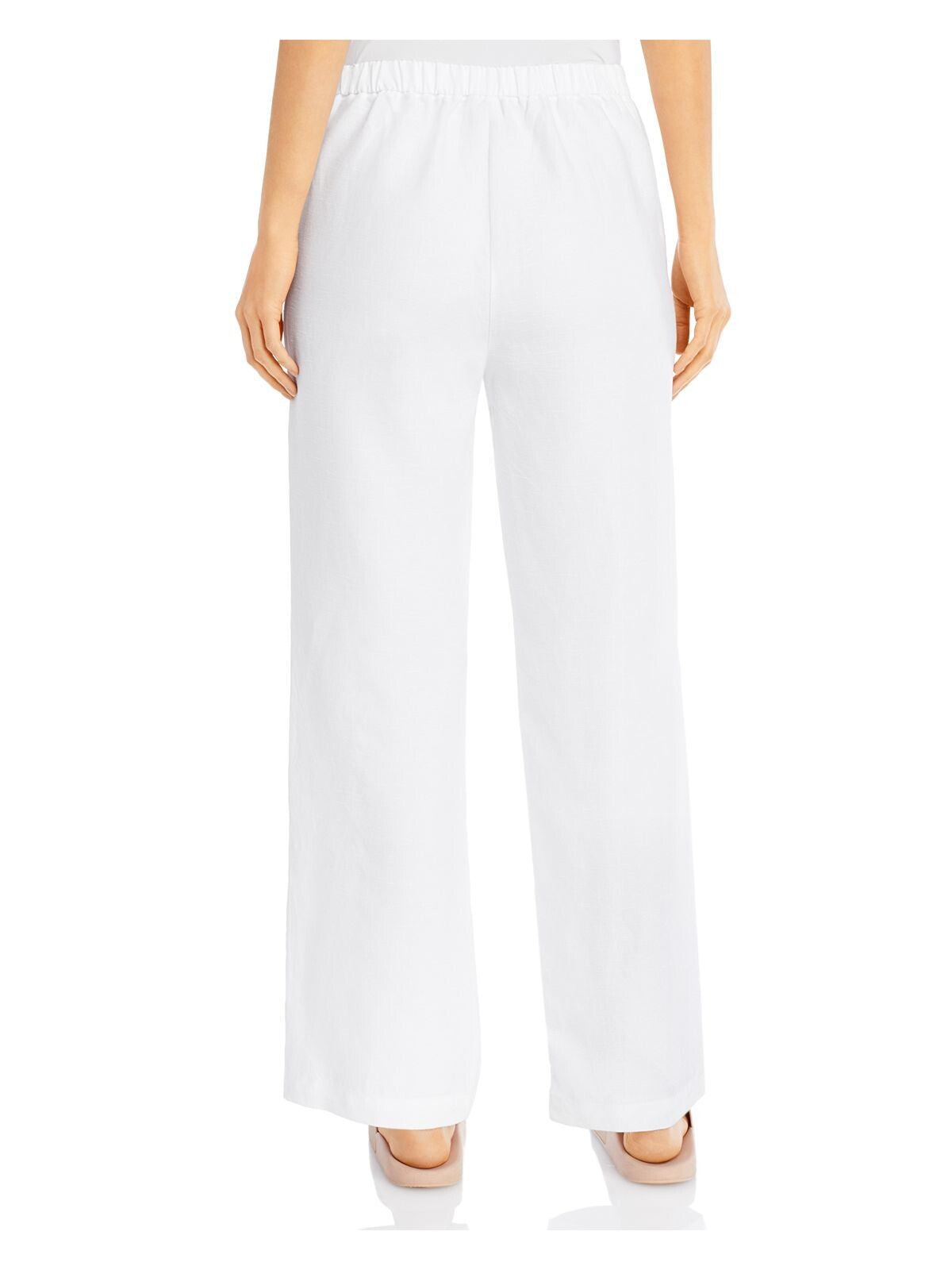 EILEEN FISHER Womens White Straight leg Pants M