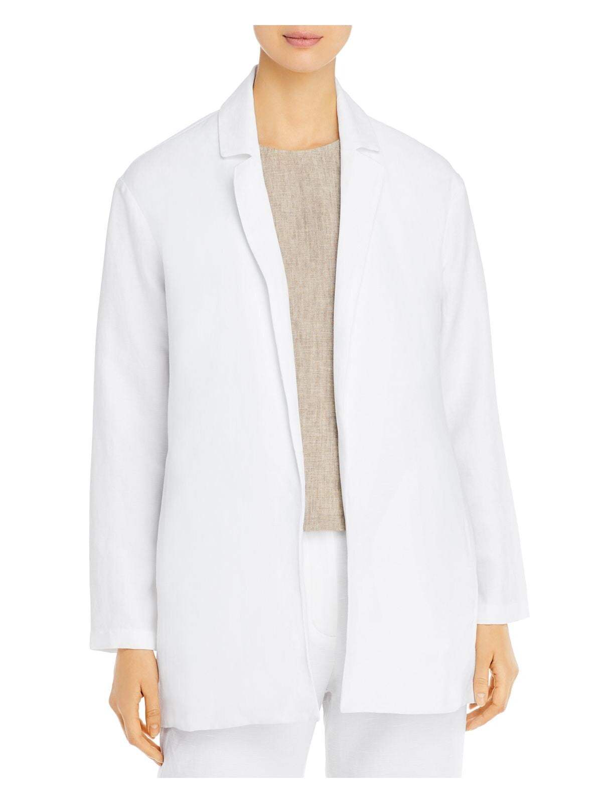 EILEEN FISHER Womens White Pocketed Blazer Jacket XXS