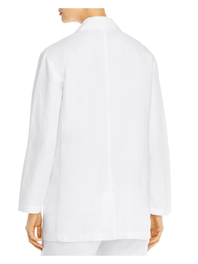 EILEEN FISHER Womens White Pocketed Blazer Jacket XL