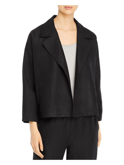 EILEEN FISHER Womens Black Wear To Work Jacket L