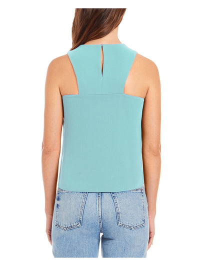 AQUA Womens Sleeveless Crew Neck Top