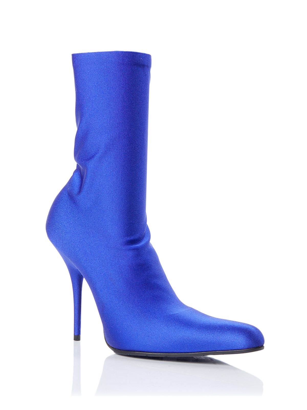 BALENCIAGA Womens Blue Stretch Comfort Round Toe Stiletto Booties 38