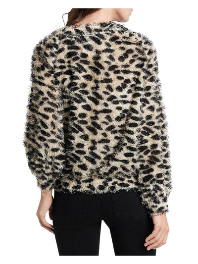 1. STATE Womens Long Sleeve Eyelash Crew Neck Sweater