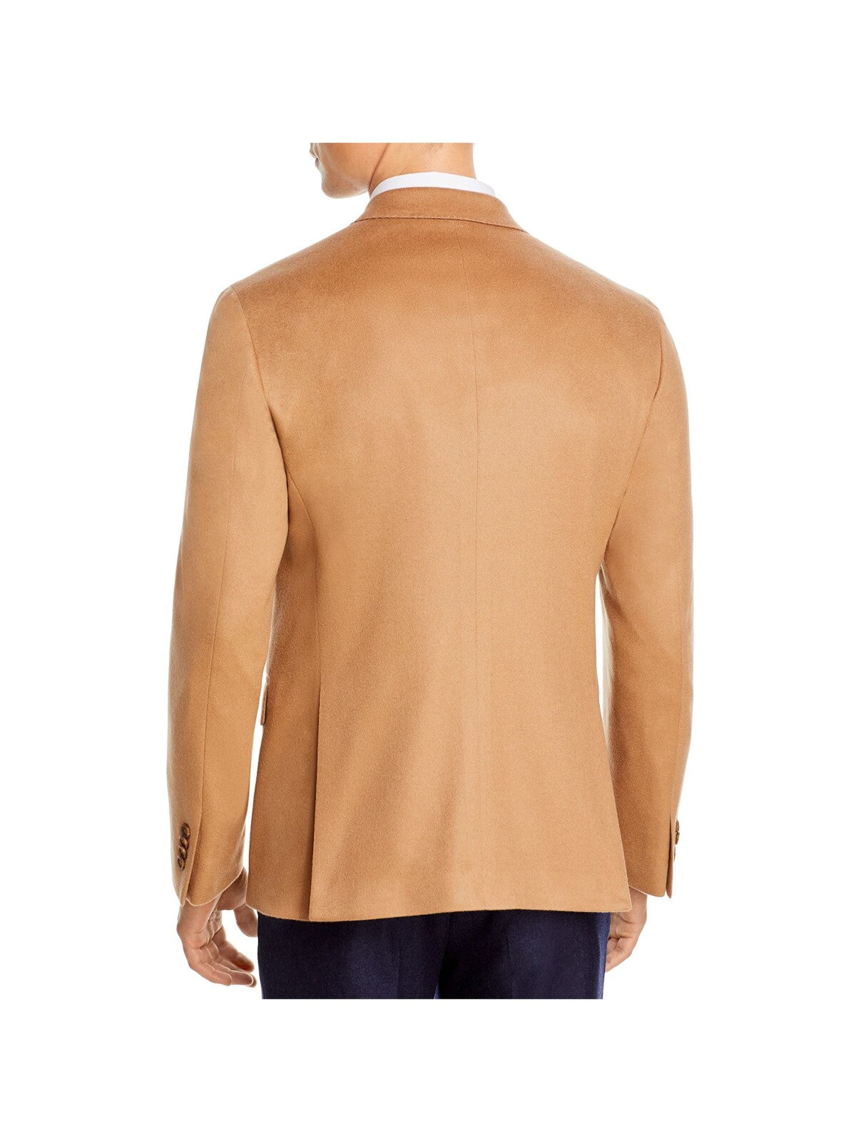 THE MENS STORE Mens Beige Single Breasted, Cashmere Blazer Sport Coat 44 SHORT