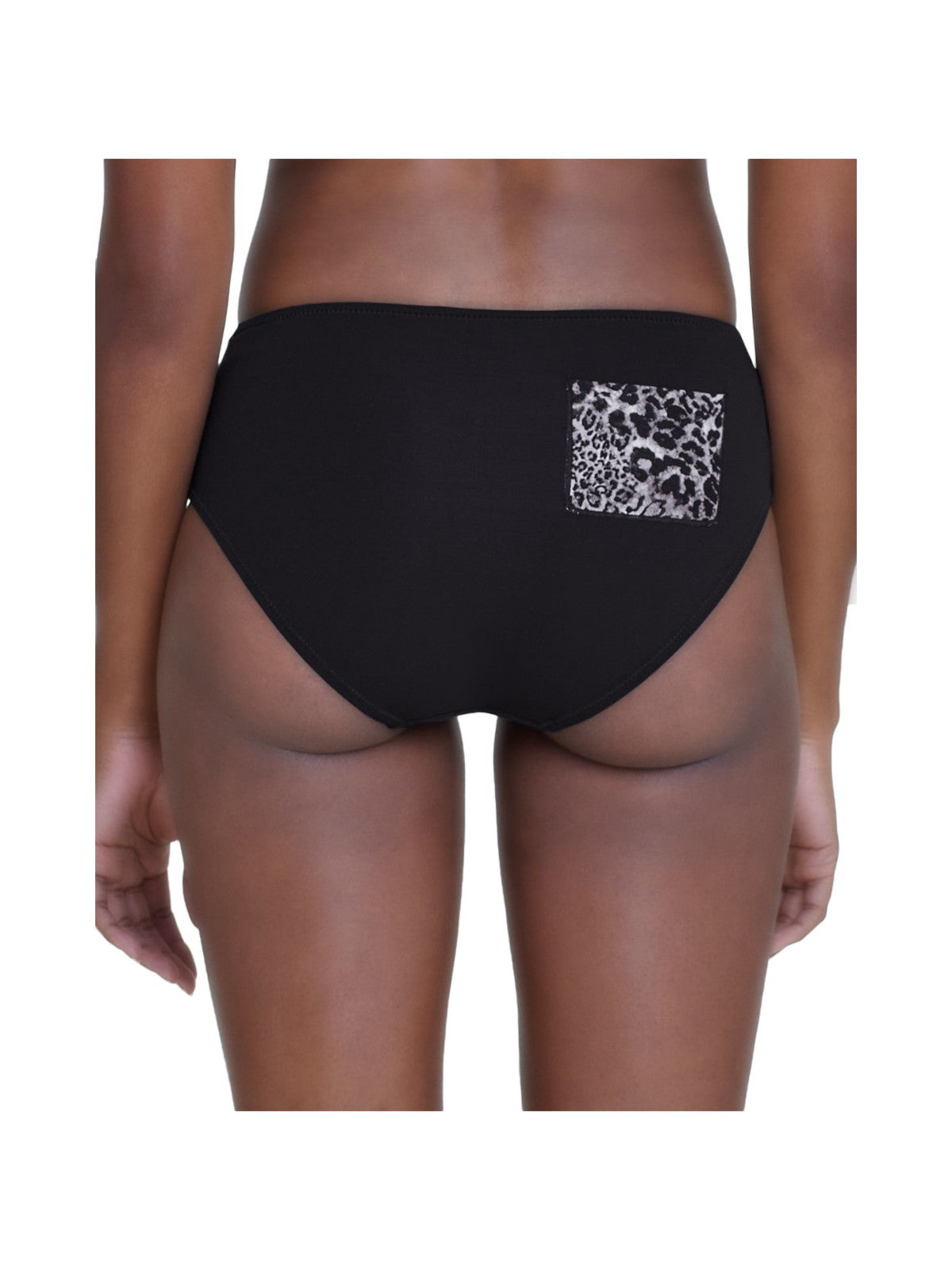 SKARLETT BLUE Intimates Black Knit Jersey Folds Into Pocket Hipster Underwear ONE SIZE