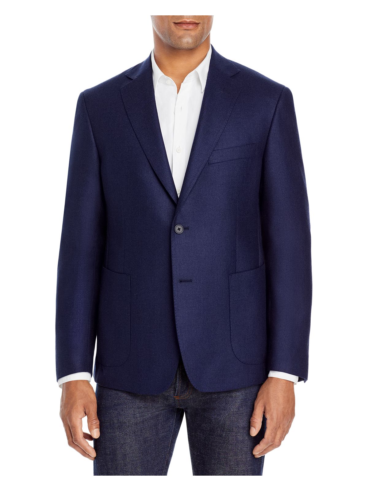 DYLAN GRAY Mens Navy Cotton Blazer 46R