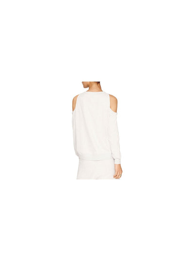 B NEW YORK Womens Cold Shoulder Round Neckline Sweatshirt