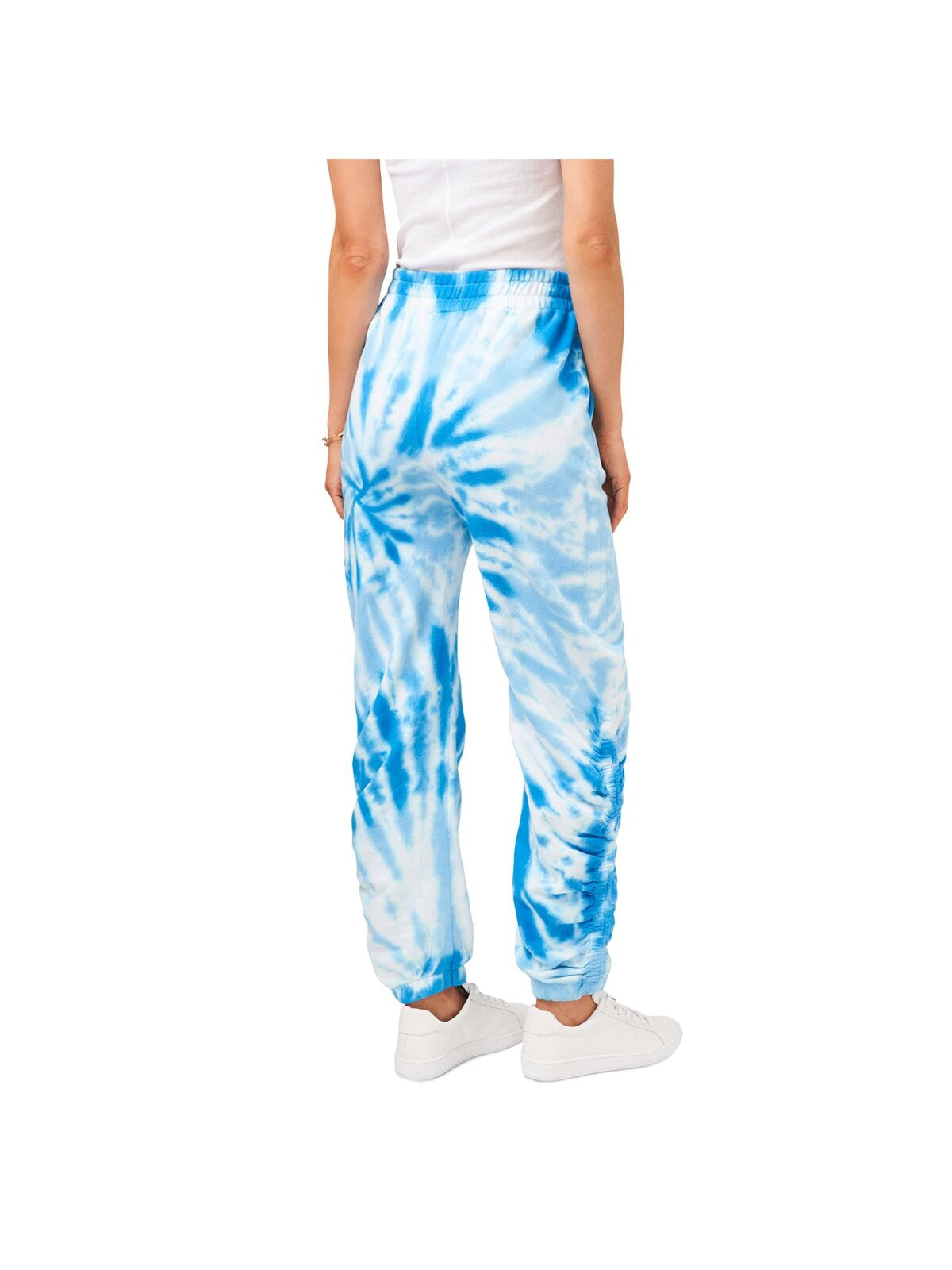 1. STATE Womens Blue Cotton Tie Pocketed Elastic Waist Easy Care Joggers Tie Dye Pants M