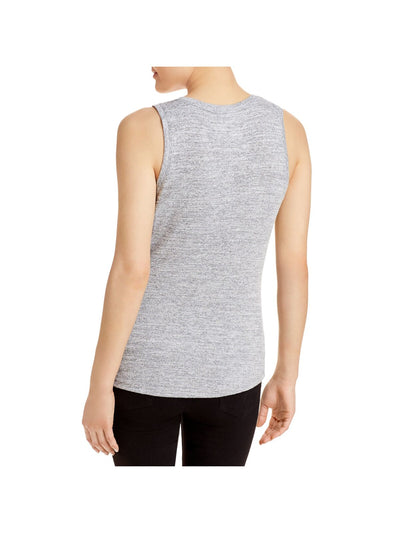 CUPIO BLUSH Womens Gray Twist Front Heather Sleeveless Scoop Neck Tank Top XL