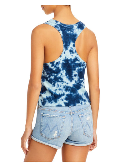 MOTHER Womens Blue Racerback Tie Dye Sleeveless Scoop Neck Tank Top XS