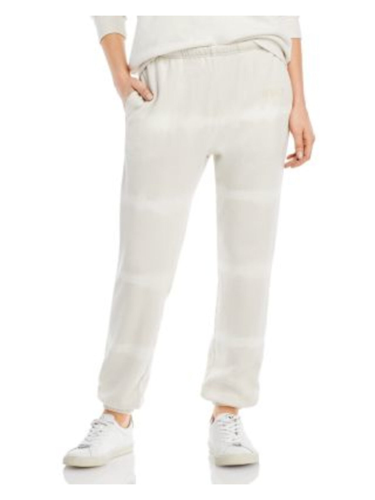 WSLY Womens Ivory Stretch Pocketed Drawstring Jogger Elastic Waist Lounge Pants M