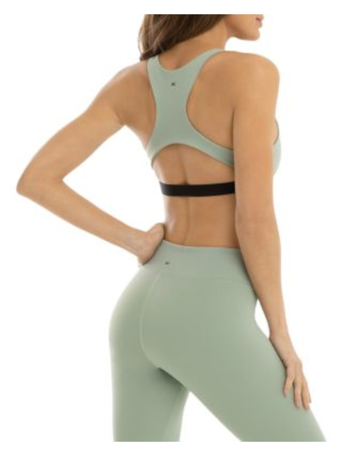 KORAL Womens Green Color Block Active Wear Top XS