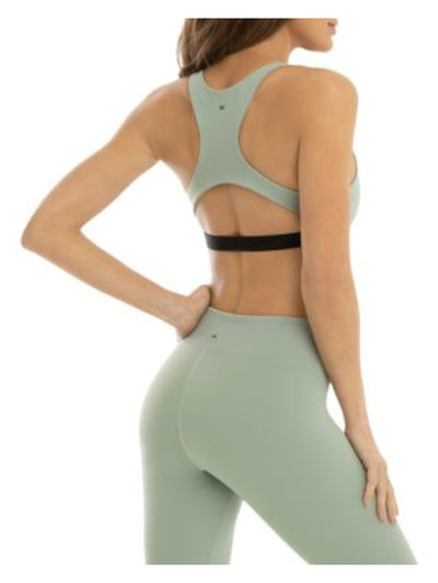 KORAL Womens Green Color Block Active Wear Top XS