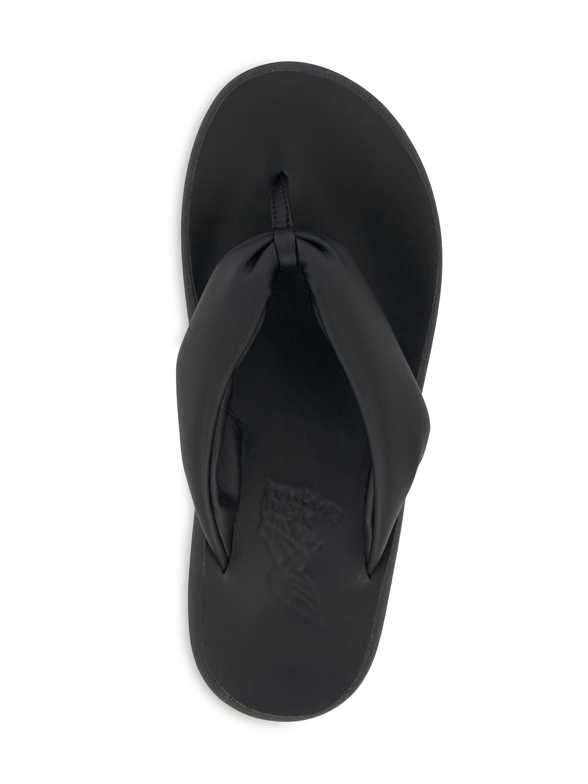 ANCIENT GREEK SANDALS Womens Black Charisma Round Toe Thong Sandals 35