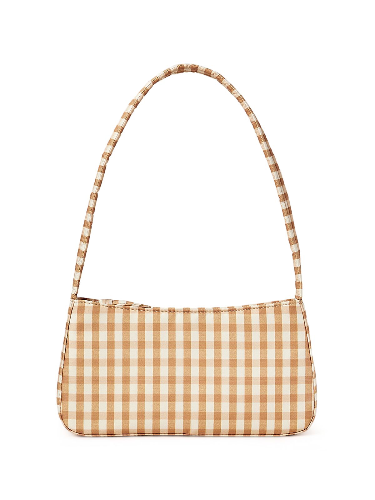 LOEFFLER RANDALL Women's Beige Plaid Single Strap Shoulder Bag