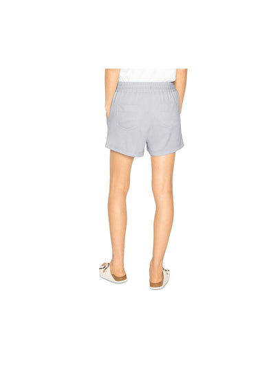 B NEW YORK Womens Gray Pocketed Tie Drawstring Slouchy Shorts M